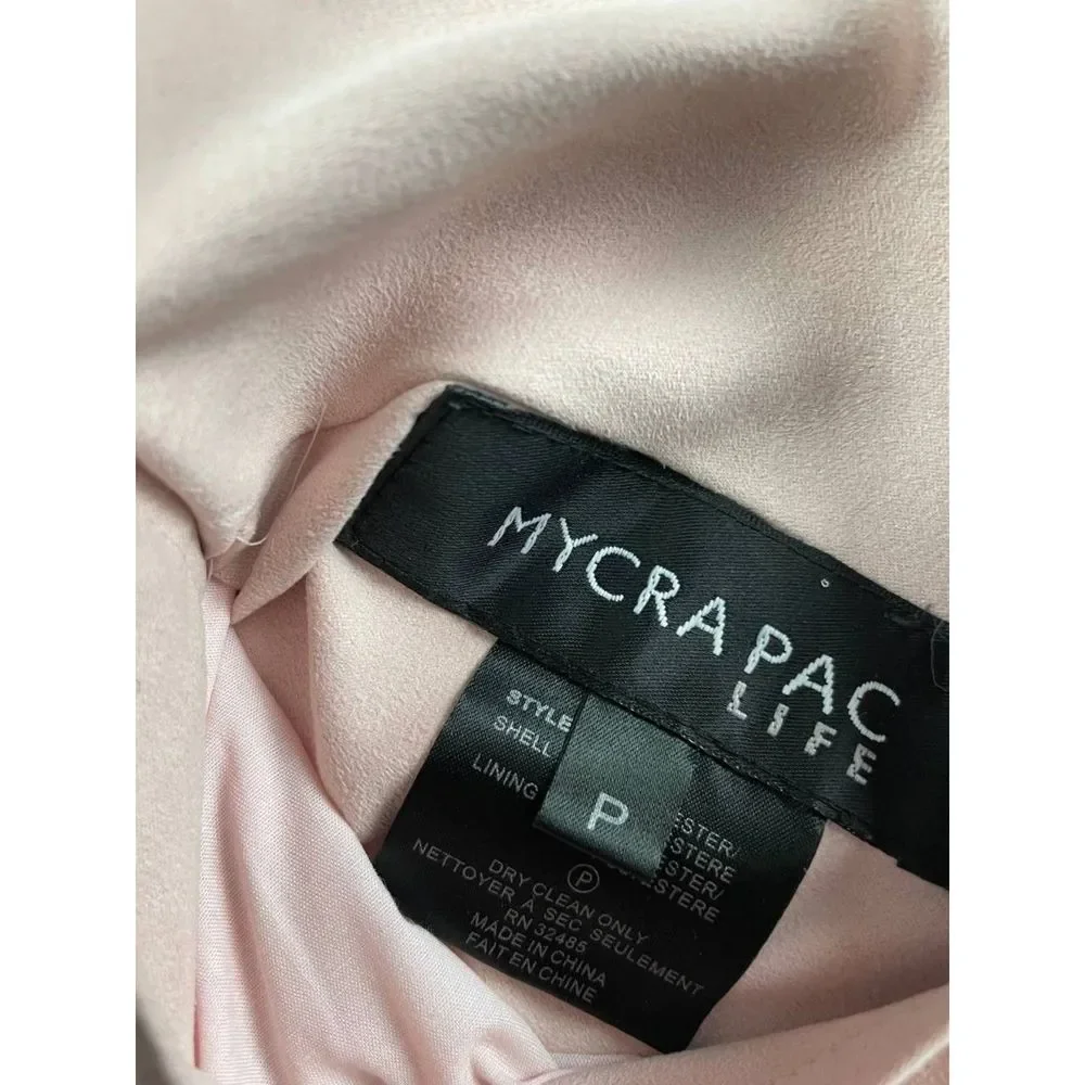Mycra Pac Life Reversible Full Zip Jacket with Hand Bag Blush Pink Jacquard Sz P - Picture 9 of 11